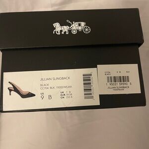 Coach Black Slingback Heels